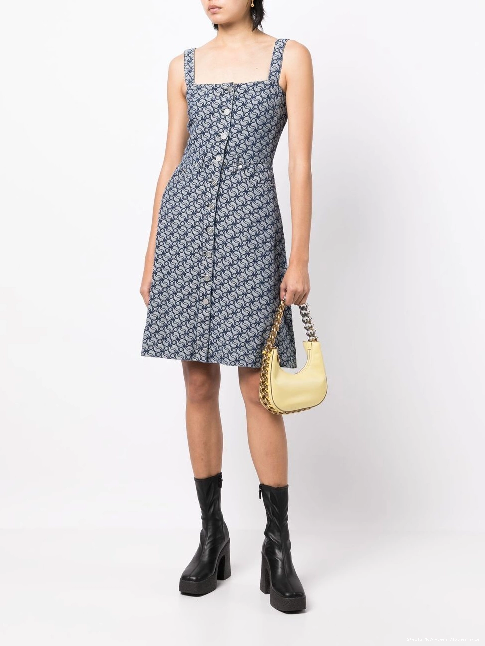 Affordable denim jacquard-logo McCartney Women dress Stella 0803